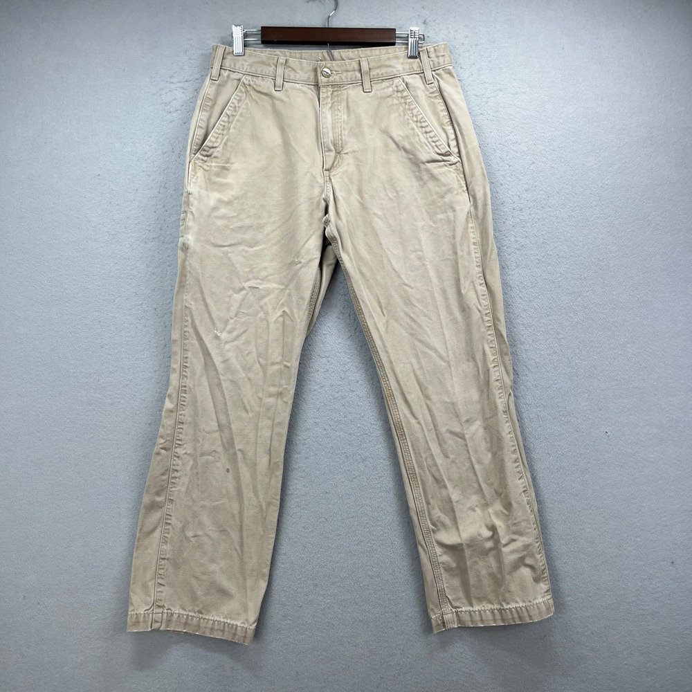 Carhartt Pants Mens 32x30 Tan Relaxed Fit Canvas Carpenter Utility Work Gorpcore